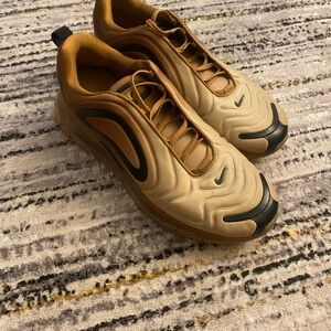 Nike Tan and Black Athletic Shoes with Sculpted Sole